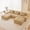 color3, variant on NESTIA 117" Modern Modular Sectional Sofa, Corduroy, 3-Seater, Camel