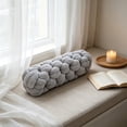 thumbnail image 5 of Orangide Knot Pillow Long Lumbar Cushion, Soft Cozy Knotted Decorative Throw Pillow for Sofa Bedroom, Boho Style Back Support Cushion for Homestay Living Room, 5 of 6