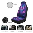 thumbnail image 6 of Yuyamidu Purple Butterfly Car Seat Covers Full Set Sunflowers Bucket Seat Cover for Cars, SUV, Truck, Univerfal Auto Interior Accessories Set of 2, 6 of 7