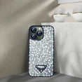 thumbnail image 4 of QuAngy Assureify Case for Apple iPhone 15 Pro - Luxury & Aesthetic Sparkling Rhinestones Design TPU Black Case - Shock Resistant - with Soft Microfiber Cloth Lining - Camera Lenses + Screen Protector, 4 of 9