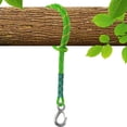 thumbnail image 2 of Swing Suspension Strap with Heavy Duty Stainless Steel Hook Hanging Chair Connection Ropes for Outdoor Hammocks Chair and Trees Hang Kit (Green 1PCS), 2 of 14