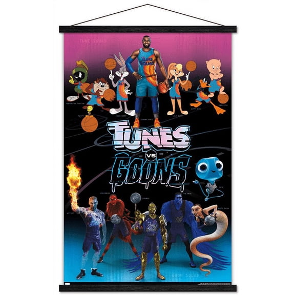 Space Jam: A New Legacy - Group Wall Poster with Wooden Magnetic Frame, 22.375" x 34"