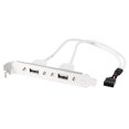 thumbnail image 1 of Metal Bracket 2-Ports USB 2.0 Female to Motherboard 9pin Header Cable, 1 of 1