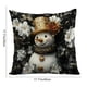 thumbnail image 3 of Funda de almohada navideña | Funda de almohada decorativa festiva para sofá y cama | Funda de cojín cuadrada de 45x45 cm con cremallera oculta, 3 of 6
