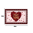 thumbnail image 6 of FNGZ 40 X 60CM Valentine's Day Decorations Carpet Indoor Outdoor Door Mat Low Profile Resist Dirt Rug Durable and Washable Absorb Water-Slip Entryway Door Letter and Floral Heart Carpet Rug, 6 of 7