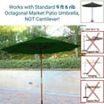 thumbnail image 3 of Covered Living 9ft Market Patio Umbrella 6 Rib Replacement Canopy Forest Green, 3 of 8