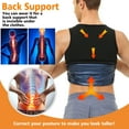thumbnail image 6 of VENUZOR Men's Heat Trapping Sweat Vest Sauna Vest Polymer Weight Loss Waist Trainer Workout Tank Top Premium Slimming Shapewear Corset, 6 of 10