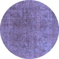 thumbnail image 1 of Ahgly Company Machine Washable Indoor Round Oriental Blue Industrial Area Rugs, 6' Round, 1 of 4