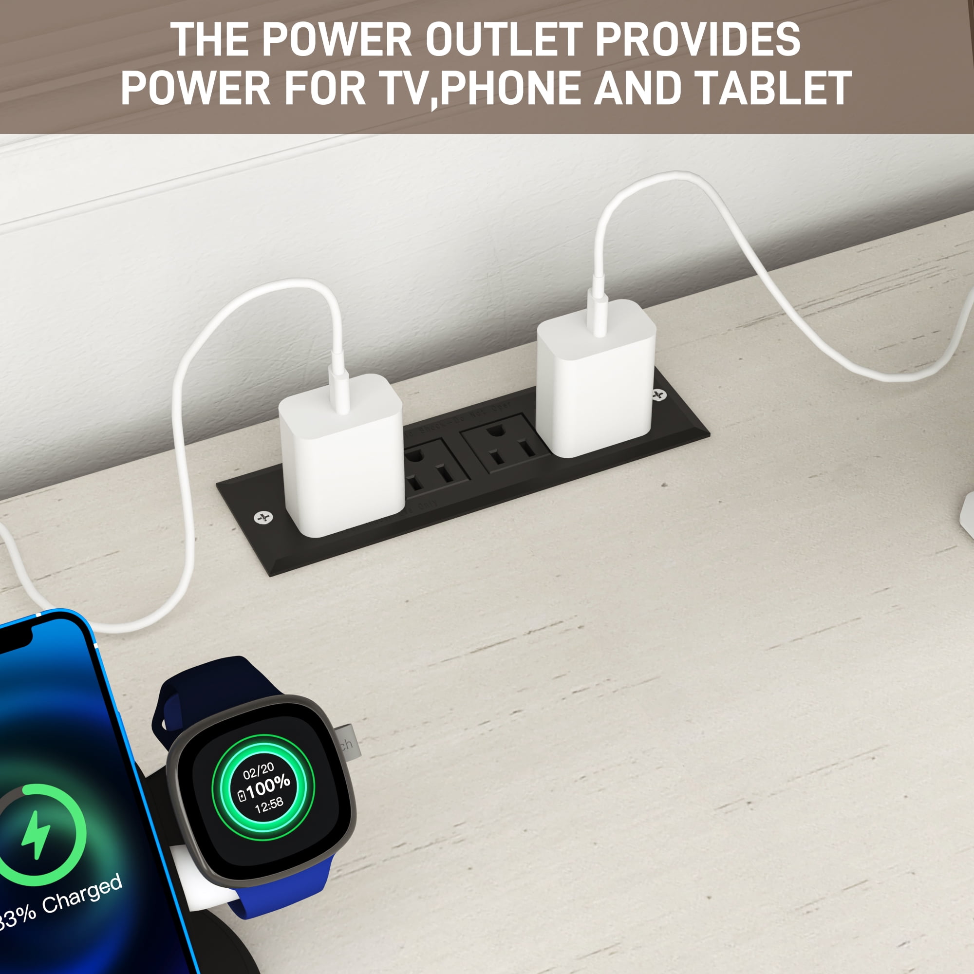 ChVans 103" Rustic TV Farmhouse Wall Unit Entertainment Center for TVs up to 80", Large Wall Unit TV Stand with Bookshelves, Charging Station & Sliding Barn Door Cabinets, White