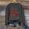 thumbnail image 1 of Meichang Chandails en Molleton de Vacances pour Femmes, Chandail en Molleton de la Saint-Valentin, Imprimé Cœur d'Amour Mignon, Pull à Manches Longues, Col Rond Décontracté, Cadeaux de Vacances, 1 of 4