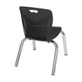 thumbnail image 4 of Regency Kee 48 in. Round Mobile Adjustable Classroom Table- Neo Walnut Top, Grey Base & 4 Andy 12 in. Black Stack Chairs, 4 of 8