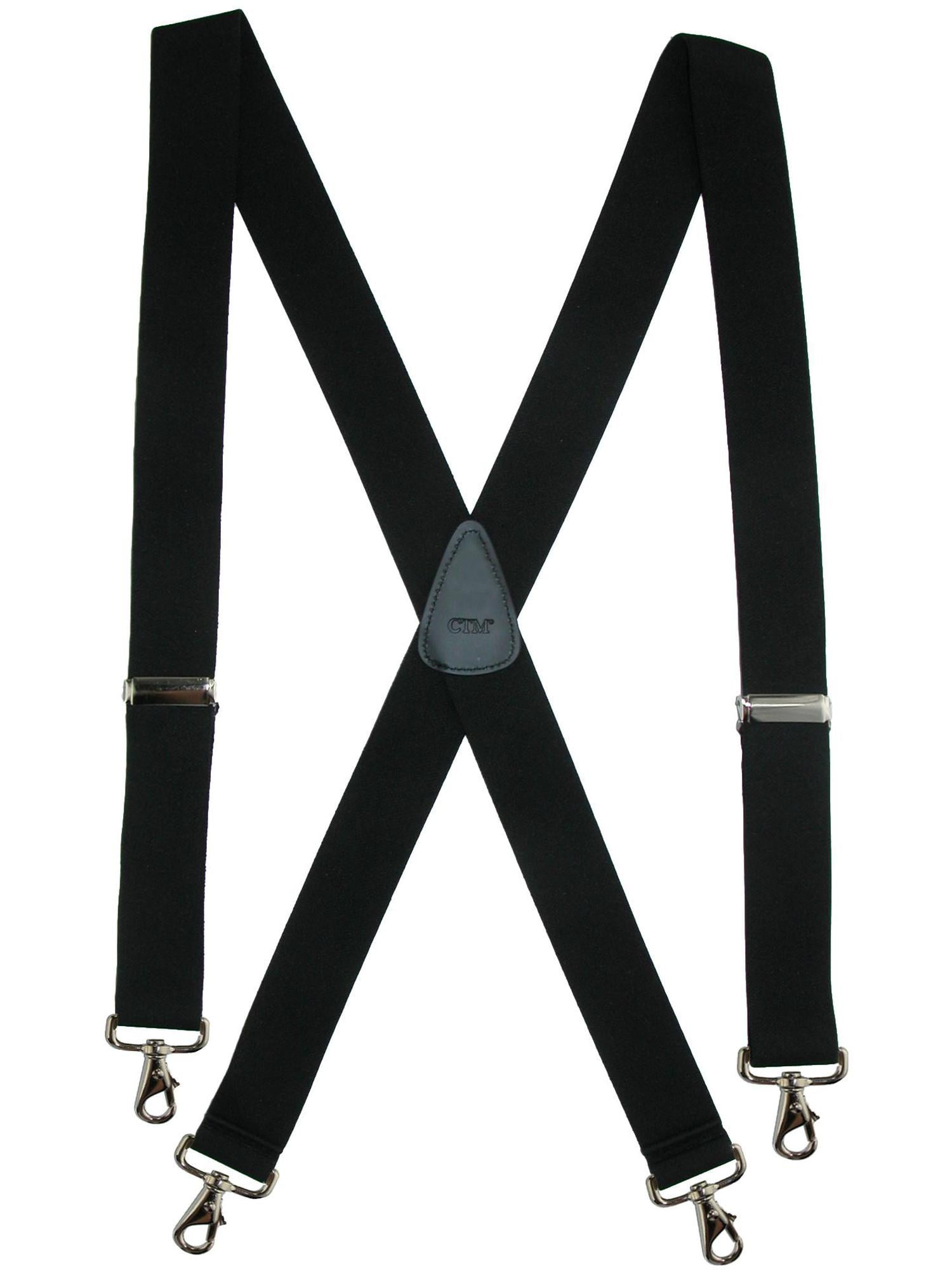CTM CTM® Elastic Solid Color XBack Suspender with Swivel Hook Ends