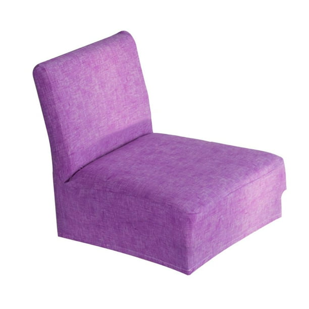 Cubierta para silla con respaldo bajo fundas de funda de silla elástica para respaldo bajo corto silla taburete de bar silla púrpura Púrpura Magideal Cubierta para silla con respaldo bajo