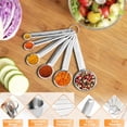 thumbnail image 3 of Measuring Cups and Spoons Set of 18,6 Stainless Steel Measuring Cups & 11 Measuring Spoons,1 Measuring Stick Leveler,kitchen tools for Cooking & Baking, 3 of 9