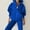 Blue tops for women, variant on Dianli 2 Piece Outfits Women's Fleece Lined Sweatsuits Long Sleeve Hoodie and Sweat Pants Winter Warm Zip Up Tracksuit Set