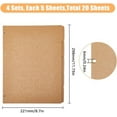 thumbnail image 6 of 20Sheets 5-Tab Binder Dividers A4 Kraft 4-Hole Punched Blank Burlywood Paper Index Dividers 4-Hole Index Page Tab Ring Index Page Tab Card for Planner Notebook, 6 of 7