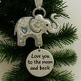 thumbnail image 3 of Elephant Friendship Christmas Ornament, Metal Inspirational Word Art Hanging Decoration for Women, Gift for Best Friend Sister, Tree Ornament for Christmas Holiday Decor (8.5x15cm), 3 of 3