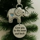 thumbnail image 3 of Adorno navideño de la amistad para mujer | Adorno de metal con forma de elefante para árbol con palabras inspiradoras | Regalo navideño para mejores amigas y hermanas, 3 of 3