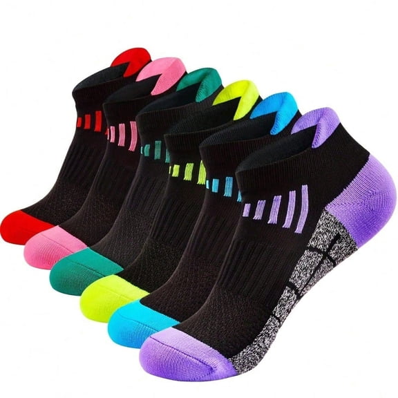 6 Pairs Women's Versatile Sport Socks - All-Season Comfort for Summer, Autumn and Winter, Enhanced Cushioning for Athletic Activities