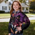 thumbnail image 3 of Uorisanigo Galaxy Wolf Girls Half Zip Sweatshirt Oversized Long Sleeve Pullover Tops Fall Fashion Outfits Clothes Athletic Sweatshirts Pullover Jacket for Sports and Daily Wear, 3 of 7