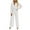 #060-White, variant on Roncen Women's Solid Color Blazer Pant Set - Long Sleeve Tailored 2-Piece Suit for Women, Modern Office Chic with Stretch Comfort