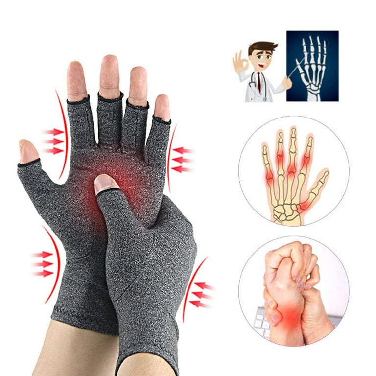 1 Pair Arthritis Compression Gloves For Relieve Arthritis Carpal Tunnel  Pain Relief Fingerless Gloves For Winter Warm Computer Typing Dailywork ,  Idea