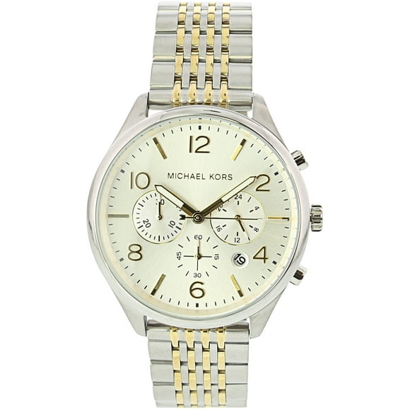 Michael Kors Men's Merrick MK8660 Silver Stainless-Steel Plated Japanese Quartz Fashion Watch