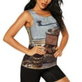 thumbnail image 2 of Lsque Oil Lamp Coffee Beans Printed Workout Tank Tops for Women, Athletic Sports Tank Tops, Compression Sleeveless Dry Fit Shirts,Sleeveless Yoga Shirt-Small, 2 of 9