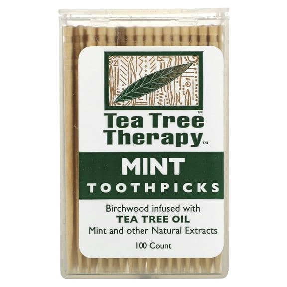 Tea Tree Therapy Toothpicks, Mint, 100 Count