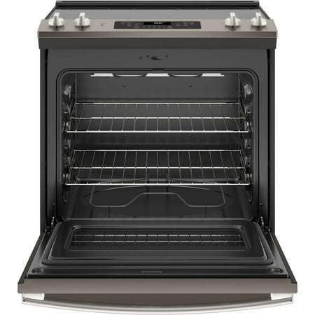 GE - 5.3 Cu. Ft. Self-Cleaning Slide-In Electric Range - Slate