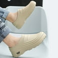 thumbnail image 2 of Dakaela Chef Shoes for Men Slip Resistant Waterproof Work Clogs Food Service Work Mule Sneakers Beige 7.5, 2 of 5