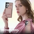 thumbnail image 5 of for Samsung Galaxy S25 Ultra Case, PU Leather Crossbody Wallet Case with Card Holder, Kickstand, Magnetic Clasp Folio Zipper Purse, Adjustable Removable Strap, Protective Back Cover, Rosegold, 5 of 9
