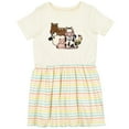 thumbnail image 3 of Inktastic Cute Horse, Sheep, Cow, Pig, and Rooster Farm Animals Girls Toddler Dress, 3 of 5