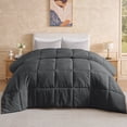 thumbnail image 4 of Aquzin Comforter Queen Size, All Season Quilted Down Alternative Duvet Insert with Corner Tabs, Machine Washable Microfiber Bedding, Gray, 4 of 8
