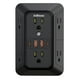 thumbnail image 1 of JcBlaon Protector contra sobretensiones extensor de salida – Divisor de 6 salidas con 4 puertos USB (2 USB C), cargador de pared expansor de enchufe múltiple, adaptador de pared de enchufe múltiple de, 1 of 5