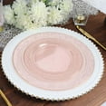thumbnail image 2 of Efavormart 10 Pack | 7.5" Blush / Rose Gold Plastic Dessert Or Appetizer Plates With Gold Rim And Hammered Design, 2 of 11