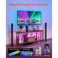 thumbnail image 2 of Soporte para TV VEVOR de 45" con soporte para televisores de hasta 75", centro de entretenimiento con toma de corriente y luces LED, consola de TV de altura ajustable con soporte y gabinetes de, 2 of 9