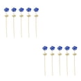 thumbnail image 2 of Injueey 5 Pieces Artificial Anemone with Leaves Bouquet Silk Touch Long Decor Stems Bride Real Flower Wedding Decoration Type4 NO4, 2 of 6