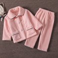 thumbnail image 4 of Gibobby Toddler Baby Girl Clothes 1T 2T 3T 4T 5T Fall Winter Outfits Contrast Color Long Sleeve Sweatshirt + Pants Sets(4-5 Years,Pink), 4 of 4