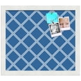 thumbnail image 2 of PinPix 15x13 Custom Cork Bulletin Board Diamond Modern Pattern Navy Poster Board Has a Fabric Style Canvas Finish, Framed in Diamond Modern Pattern Navy, by ArtToFrames (PinPix-1804), 2 of 5