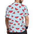 thumbnail image 2 of Wukai Watermelon Print Men's Short-Sleeved Mesh T-Shirt,Quick-Dry Short Sleeve Workout T-Shirt-6X-Large, 2 of 8