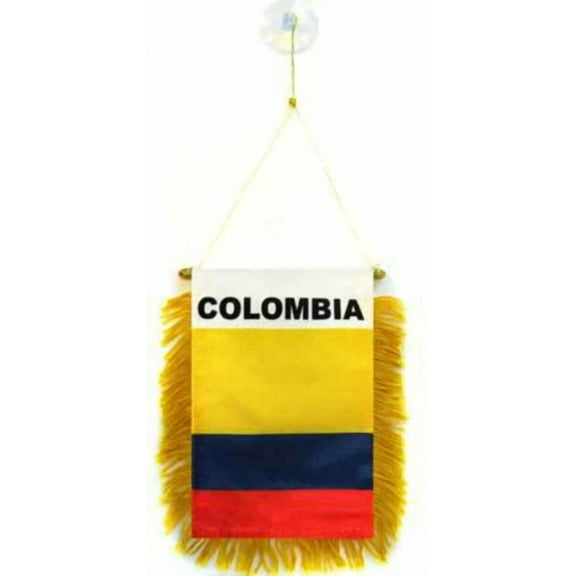 Wholesale Lot 3 Colombia Mini Flag 4"X6" Window Banner W/ Suction Cup