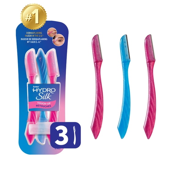 Schick Hydro Silk Touch-Up Exfoliating Eyebrow Razor & Precision Trimmer
