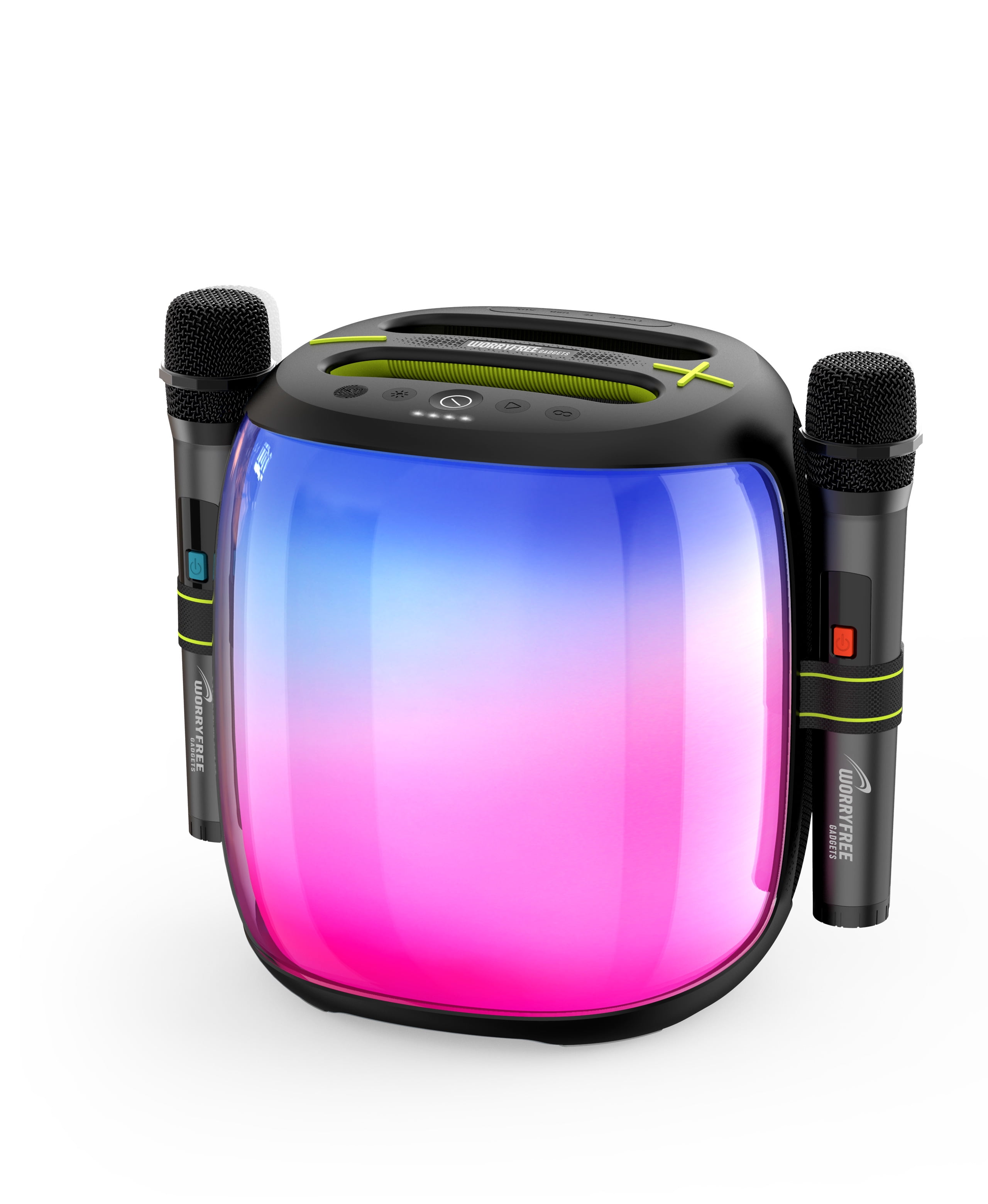 100W Portable Bluetooth Party Speaker with Two Microphones RGB