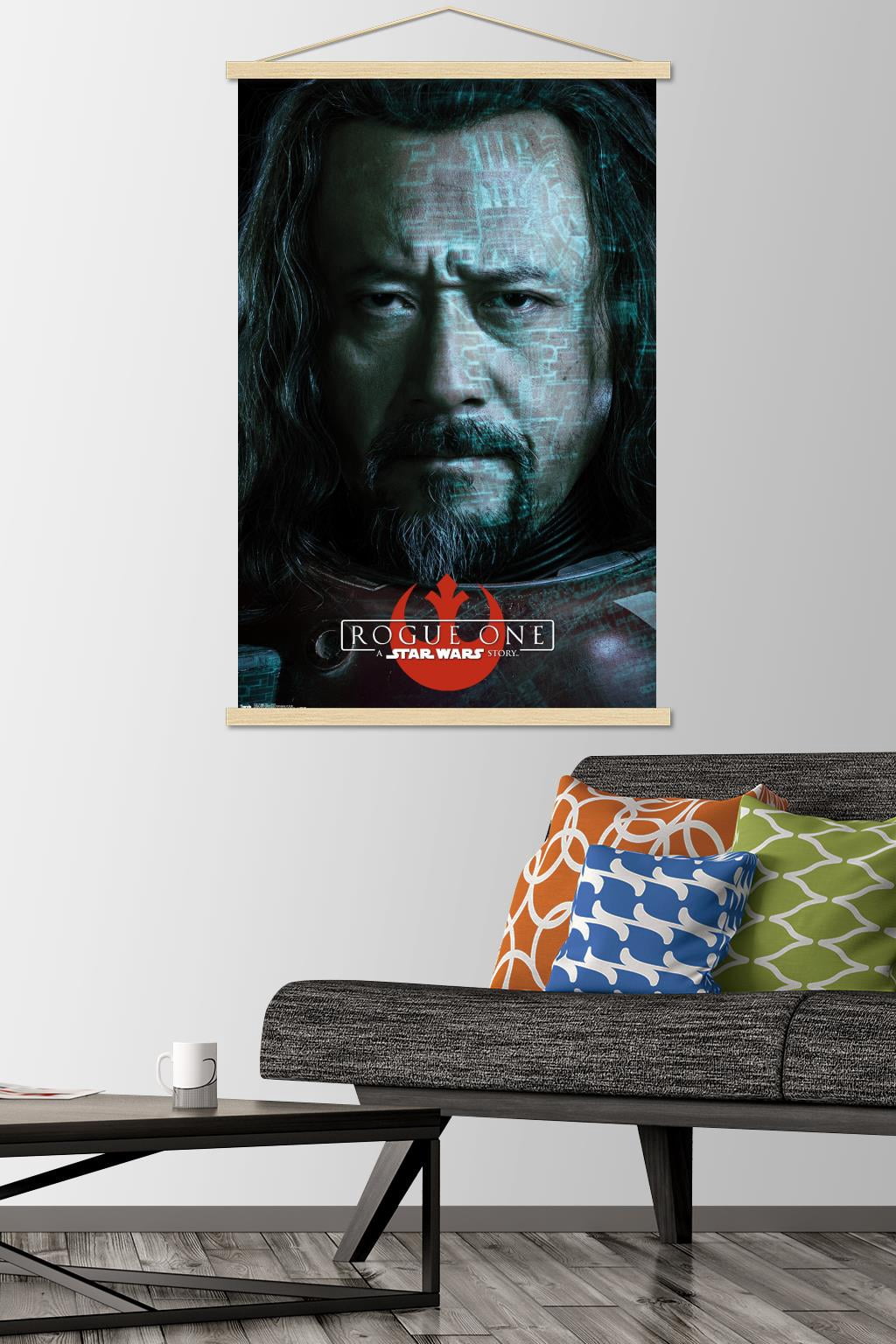 Star Wars: Rogue One - Baze Wall Poster with Wooden Magnetic Frame, 22.375" x 34"