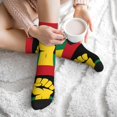 thumbnail image 7 of Women's Men's Black Power African Flag Colorful Novelty Pattern Crew Athletic Socks, 7 of 7