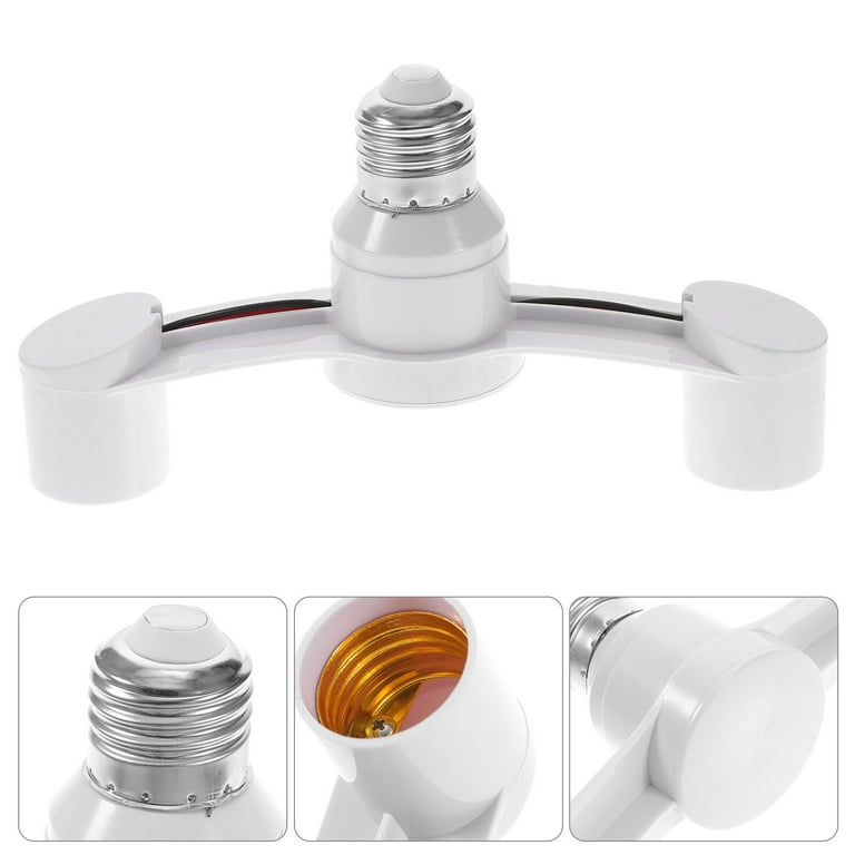Light Socket Splitter Lamp Double Heads Light Socket Branch