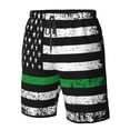 thumbnail image 4 of Goofa American Flag Printed Mens Swim Trunks Summer Quick Dry Short Beach Swimwear Bathing Suits-Large, 4 of 6
