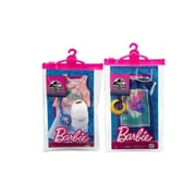 Bundle of 2 |Jurassic World Barbie Fashions - 2 Outfits & 4 Accessories total