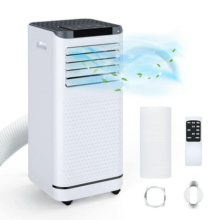 

EastVita 10000 BTU Portable Air Conditioners Portable AC Unit with Remote Digital Display/24Hrs Timer/Installation Kit for Home/Office/Dorms White